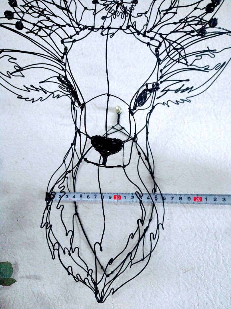 雄鹿　フラワーアート　立体　ワイヤークラフト