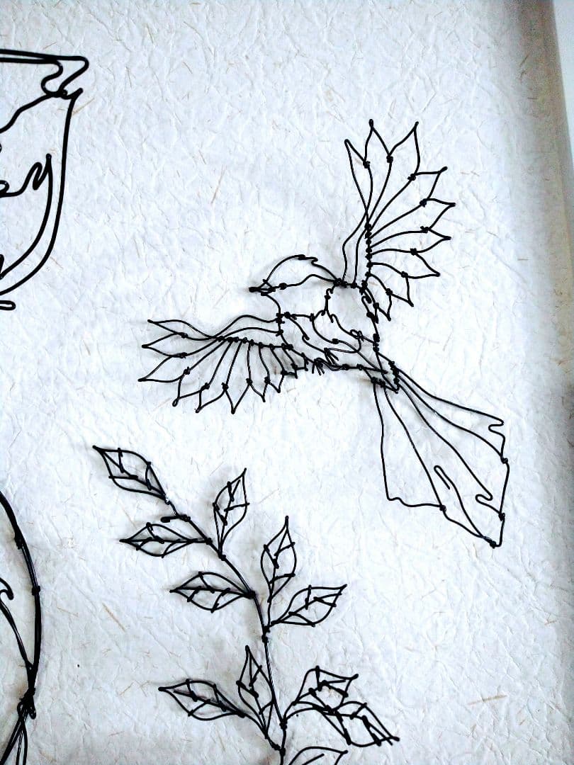 雄鹿　フラワーアート　立体　ワイヤークラフト