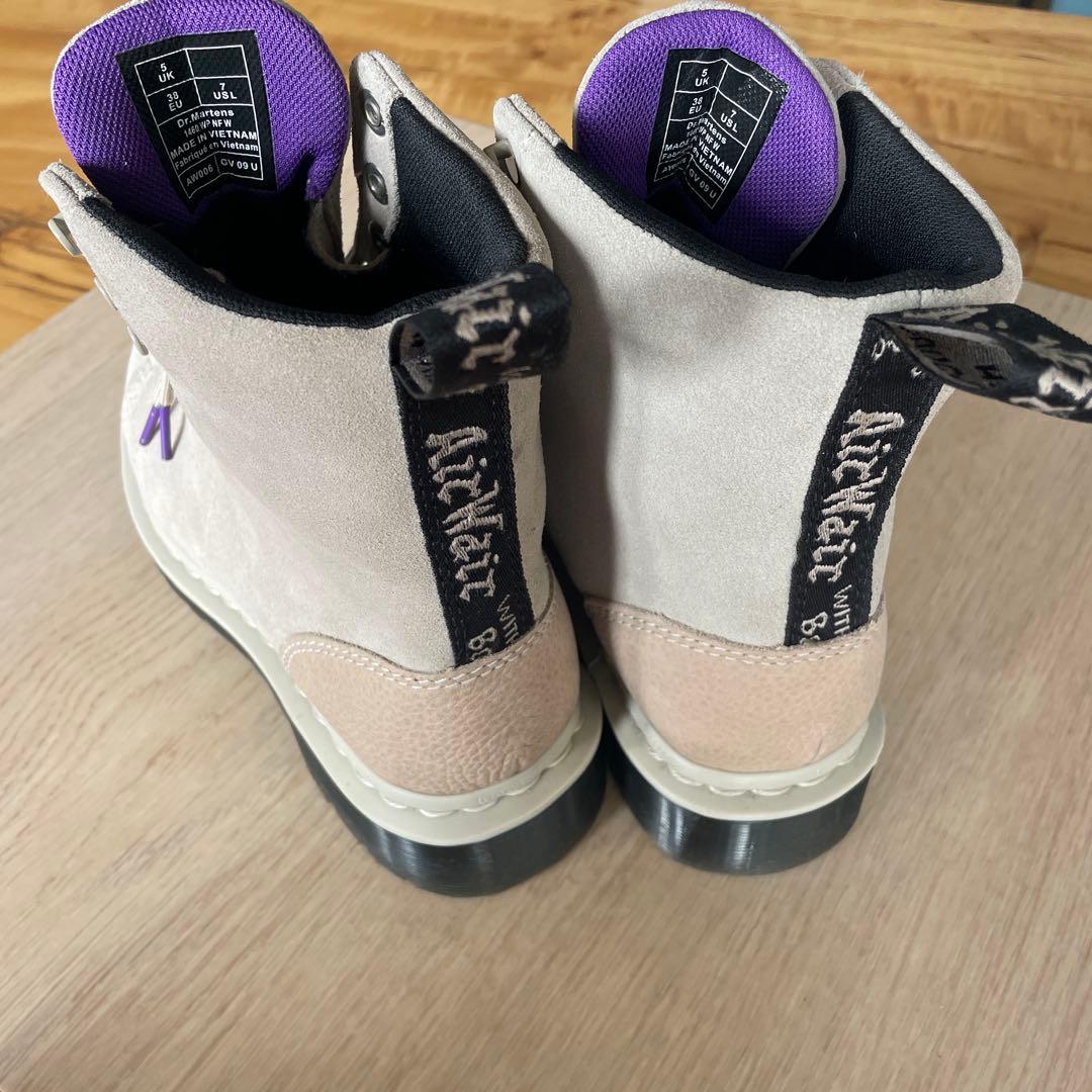 ドクターマーチン　ノースフェイスパープルレーベルブーツ　24センチ