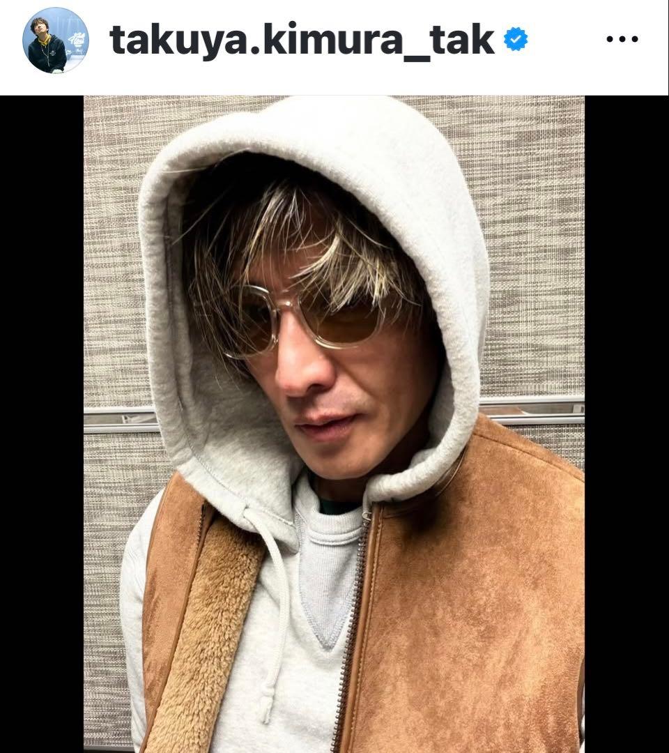 キムタク 木村拓哉さん オンデーズ OWNDAYS クリアフレーム サングラス