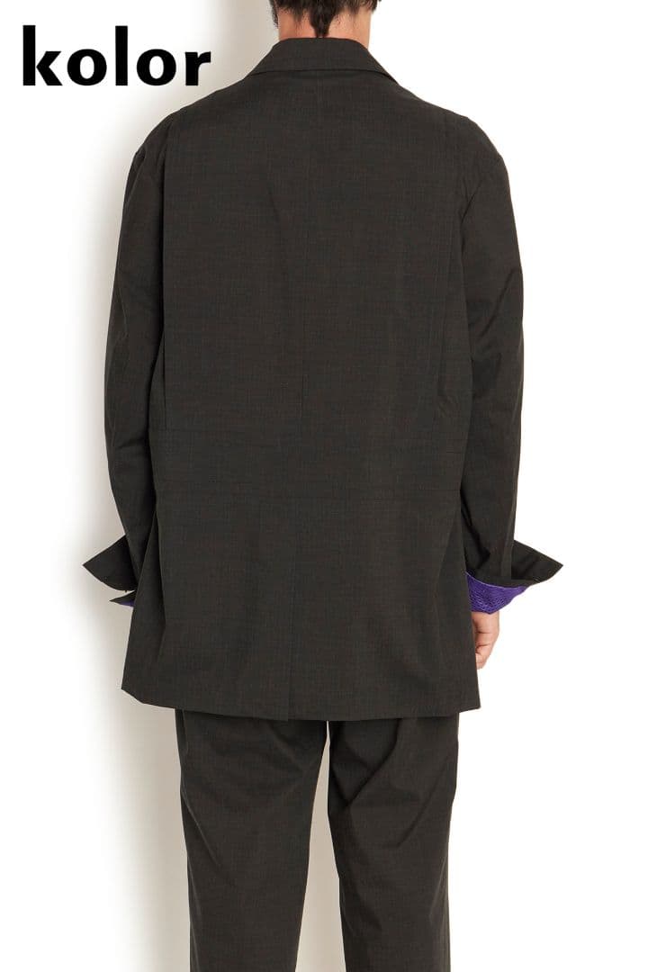 kolor / ウーリータフタ オーバーサイズジャケット / サイズ2