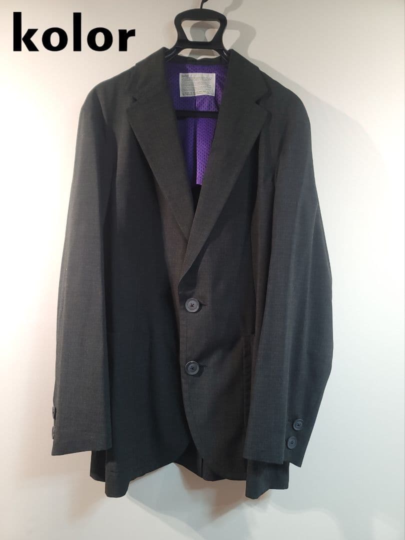 kolor / ウーリータフタ オーバーサイズジャケット / サイズ2
