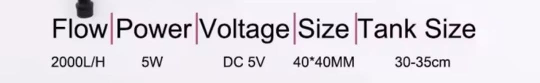 Mini Slim 2000 水中ポンプ 　USB