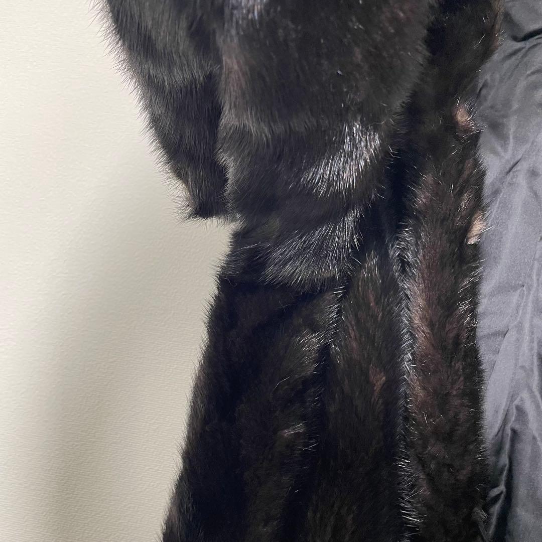 サガミンク リアルファーコート ジャケット アウター ダークブラウン 毛皮