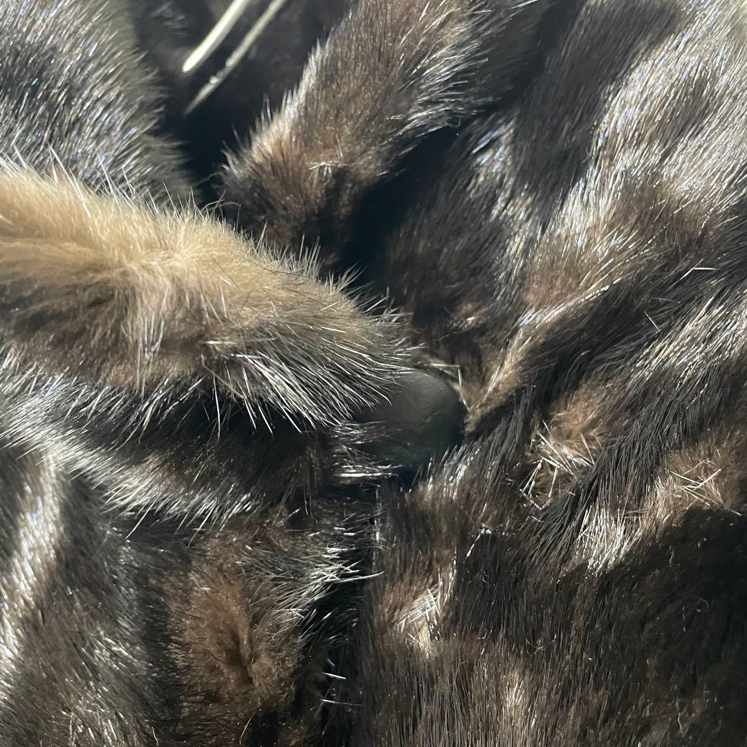 サガミンク リアルファーコート ジャケット アウター ダークブラウン 毛皮