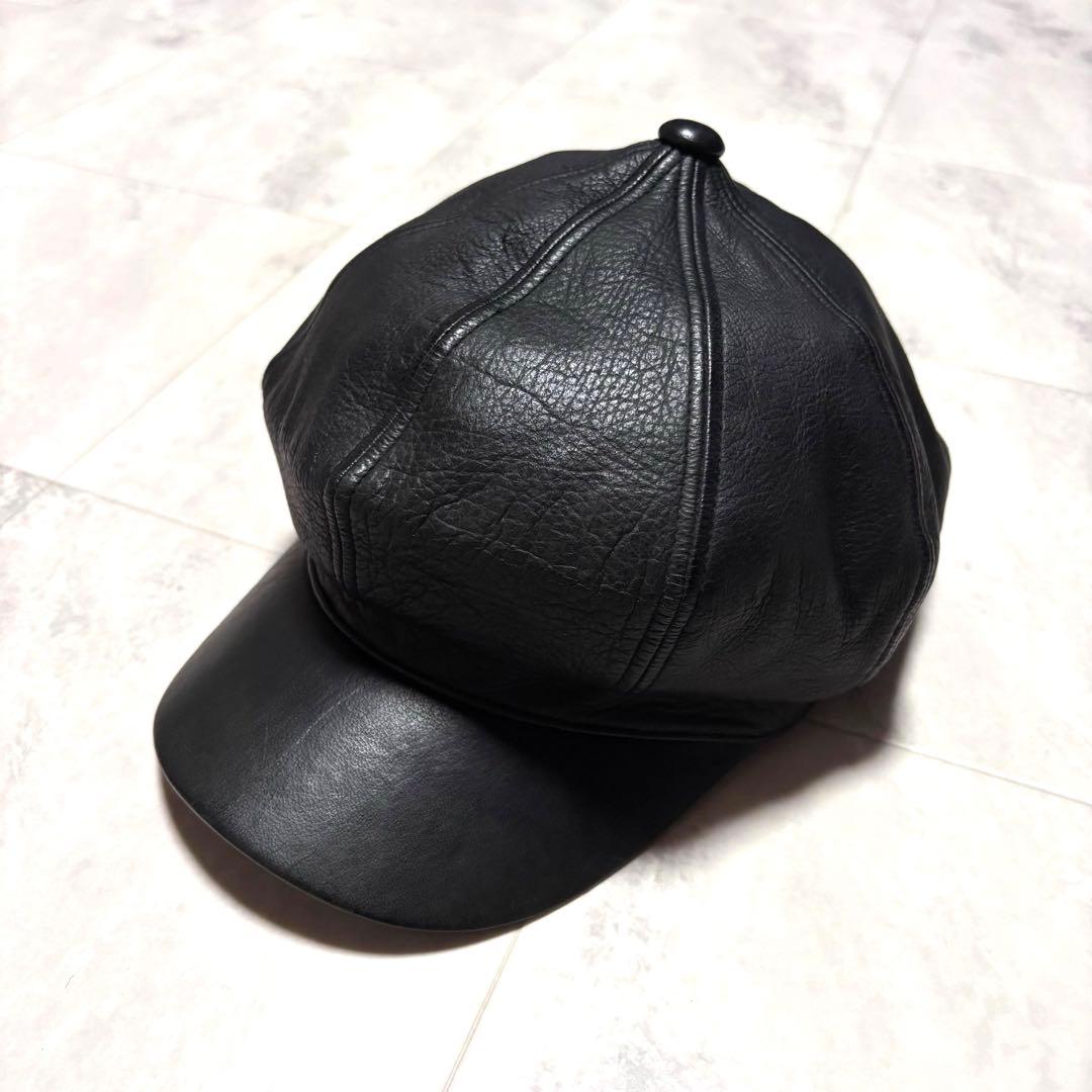 【超希少】ザリアルマッコイズ ディアスキンレザーキャスケット ブラック 鹿革