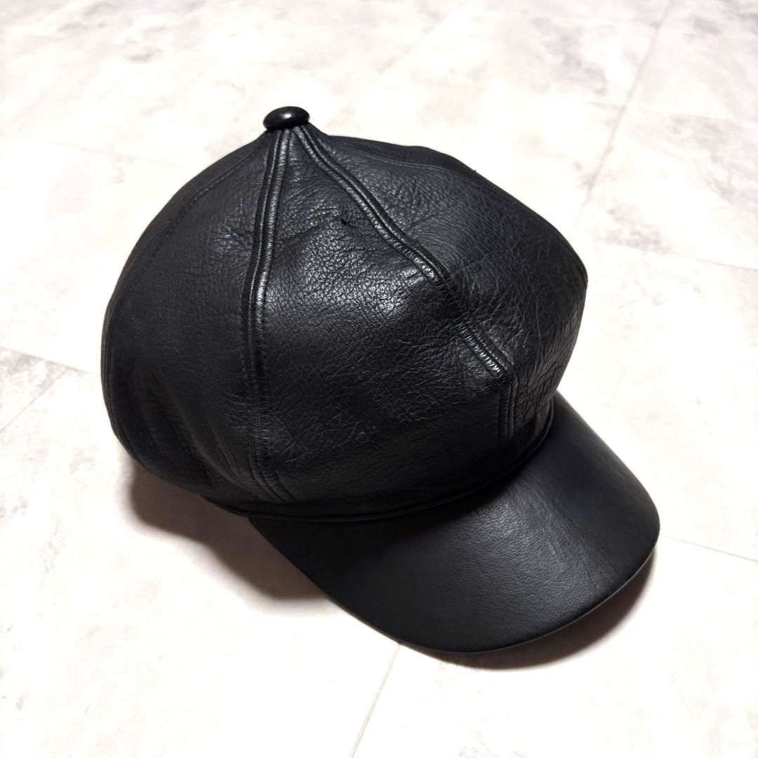 【超希少】ザリアルマッコイズ ディアスキンレザーキャスケット ブラック 鹿革