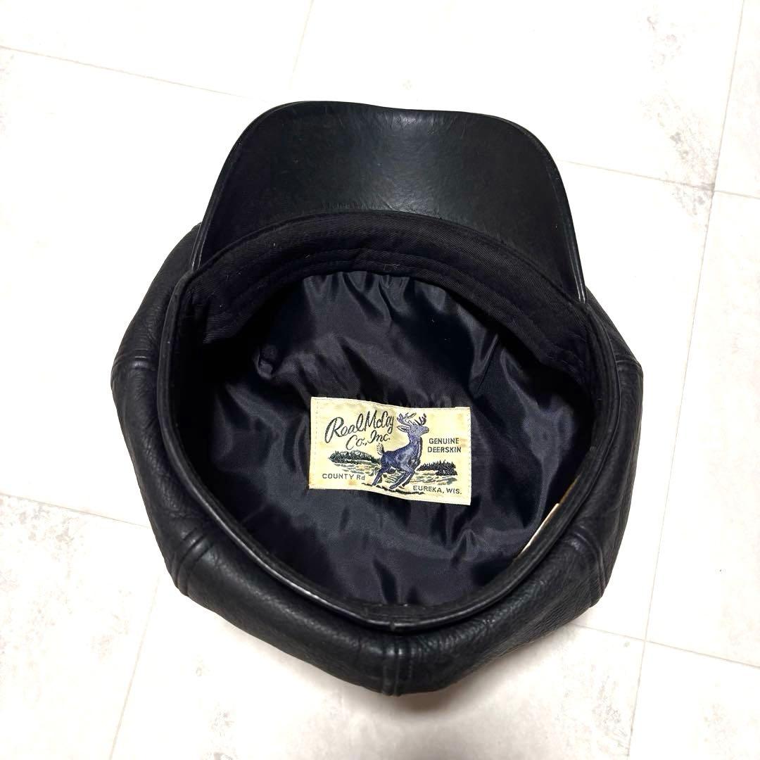 【超希少】ザリアルマッコイズ ディアスキンレザーキャスケット ブラック 鹿革