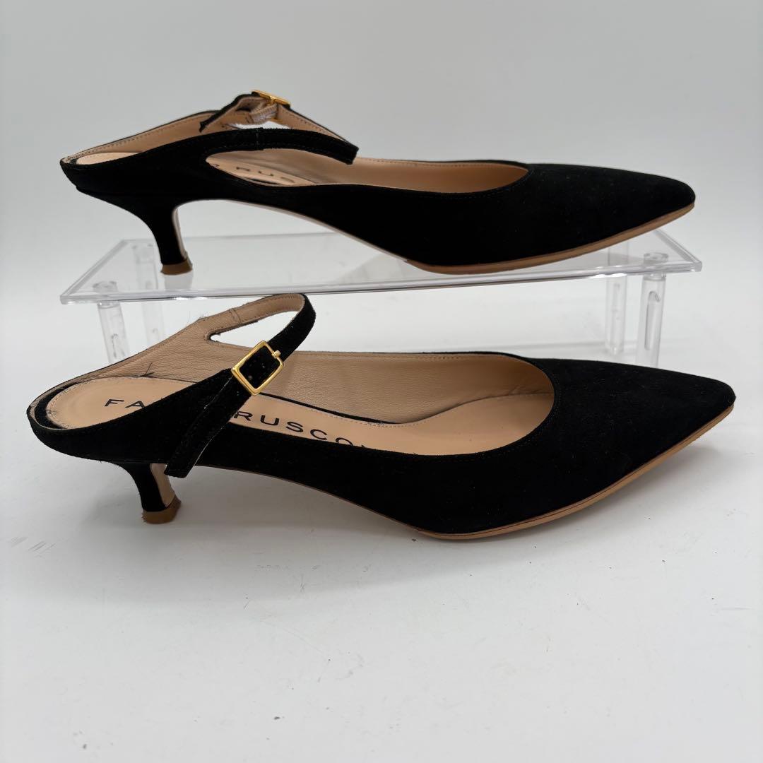 ファビオルスコーニ【24.5cm】ミュール　ストラップ　ビブラムソール　スエード