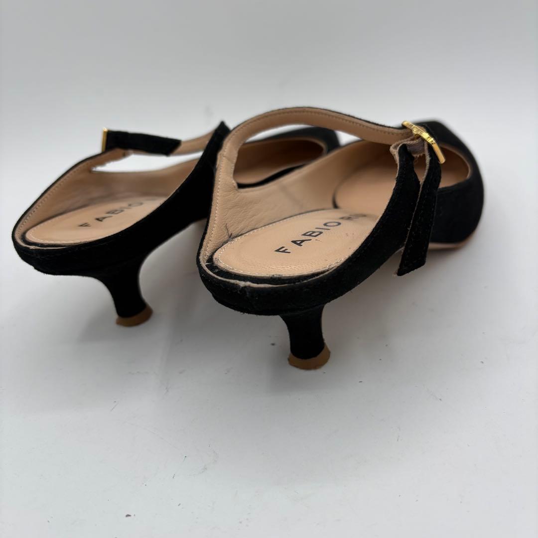 ファビオルスコーニ【24.5cm】ミュール　ストラップ　ビブラムソール　スエード