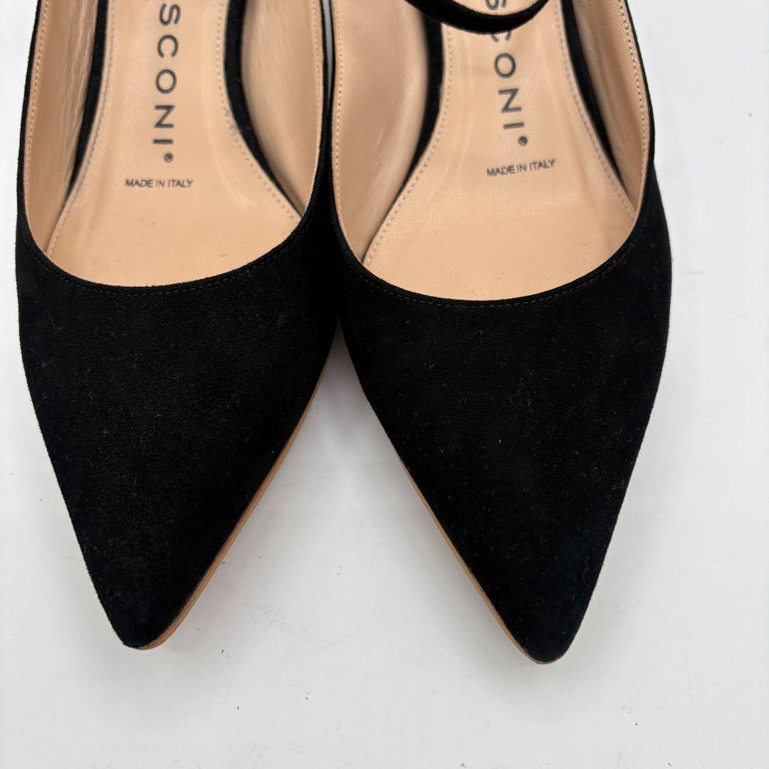 ファビオルスコーニ【24.5cm】ミュール　ストラップ　ビブラムソール　スエード