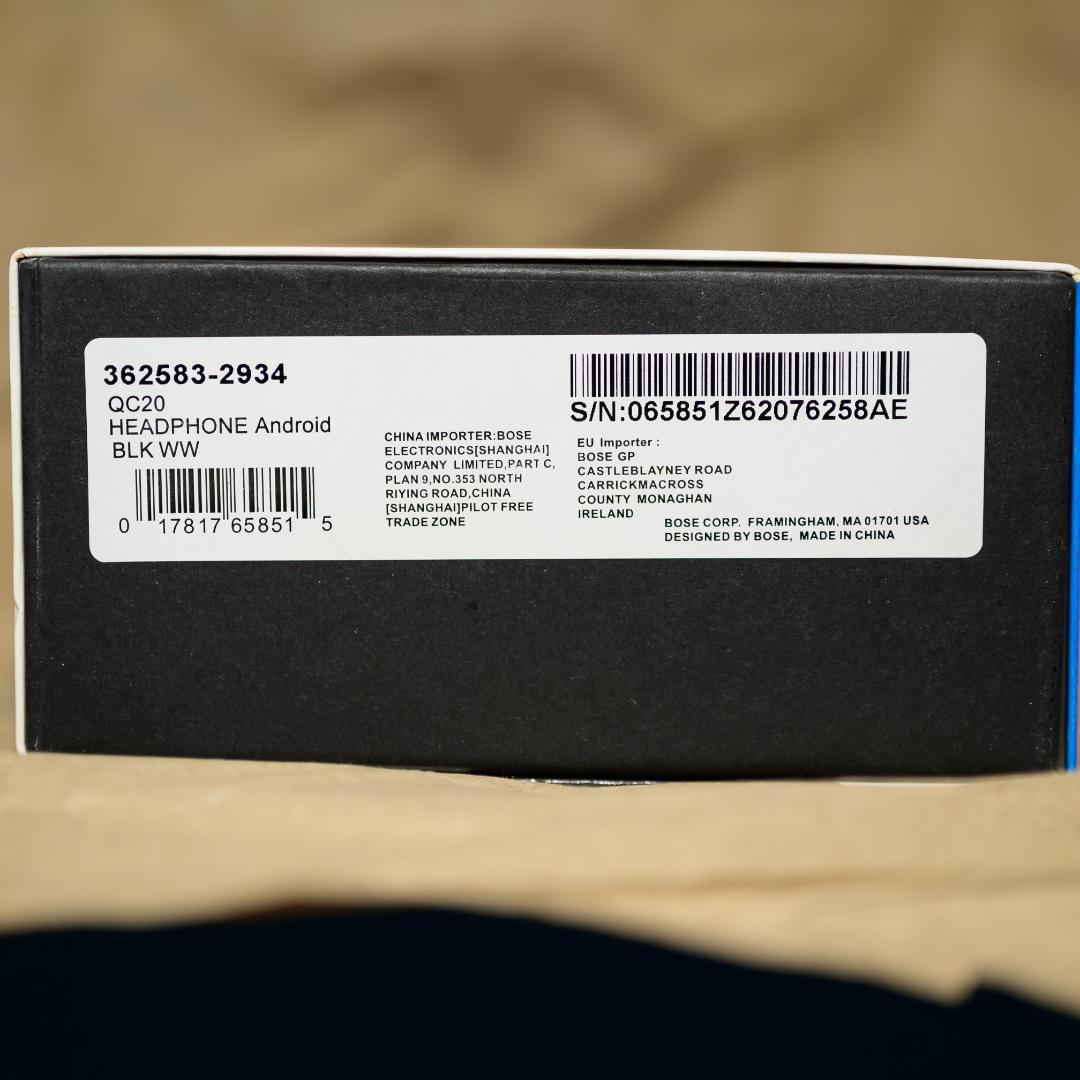 【未使用】Bose QuietComfort 20 NC