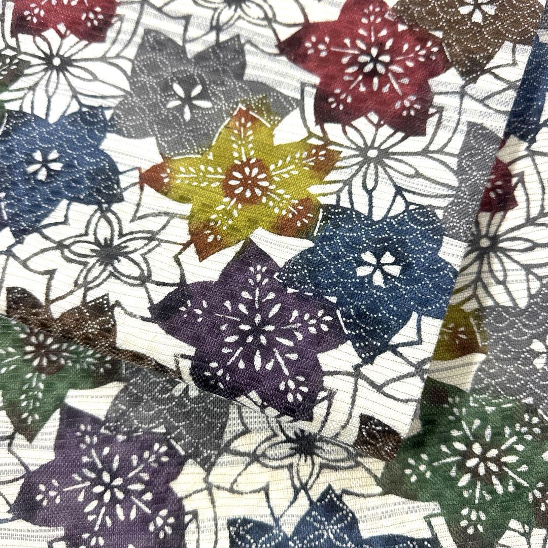 専用帯4753 ●江戸紅型 高級 正絹 全通 名古屋仕立て 名古屋帯