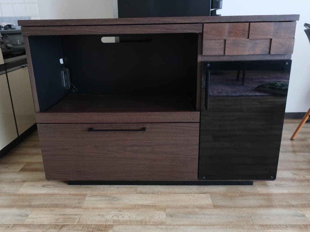 ★格安 日本製 キッチンカウンター キッチン収納 幅120cm コンセント付き