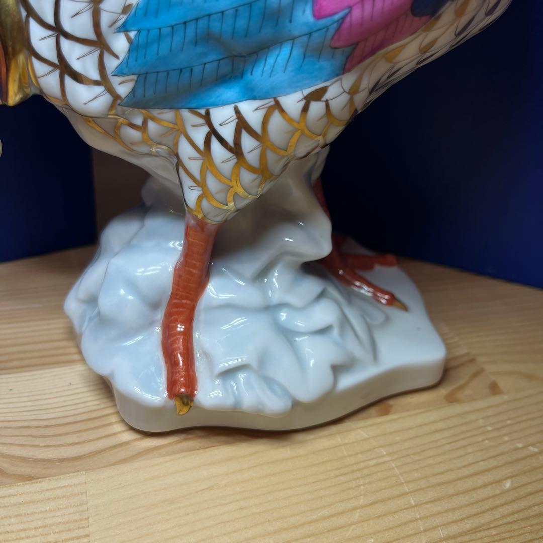 ★お値下げ終了間近★【レア】【絶版作品】【特大】ヘレンド　ニワトリ干支酉　置物