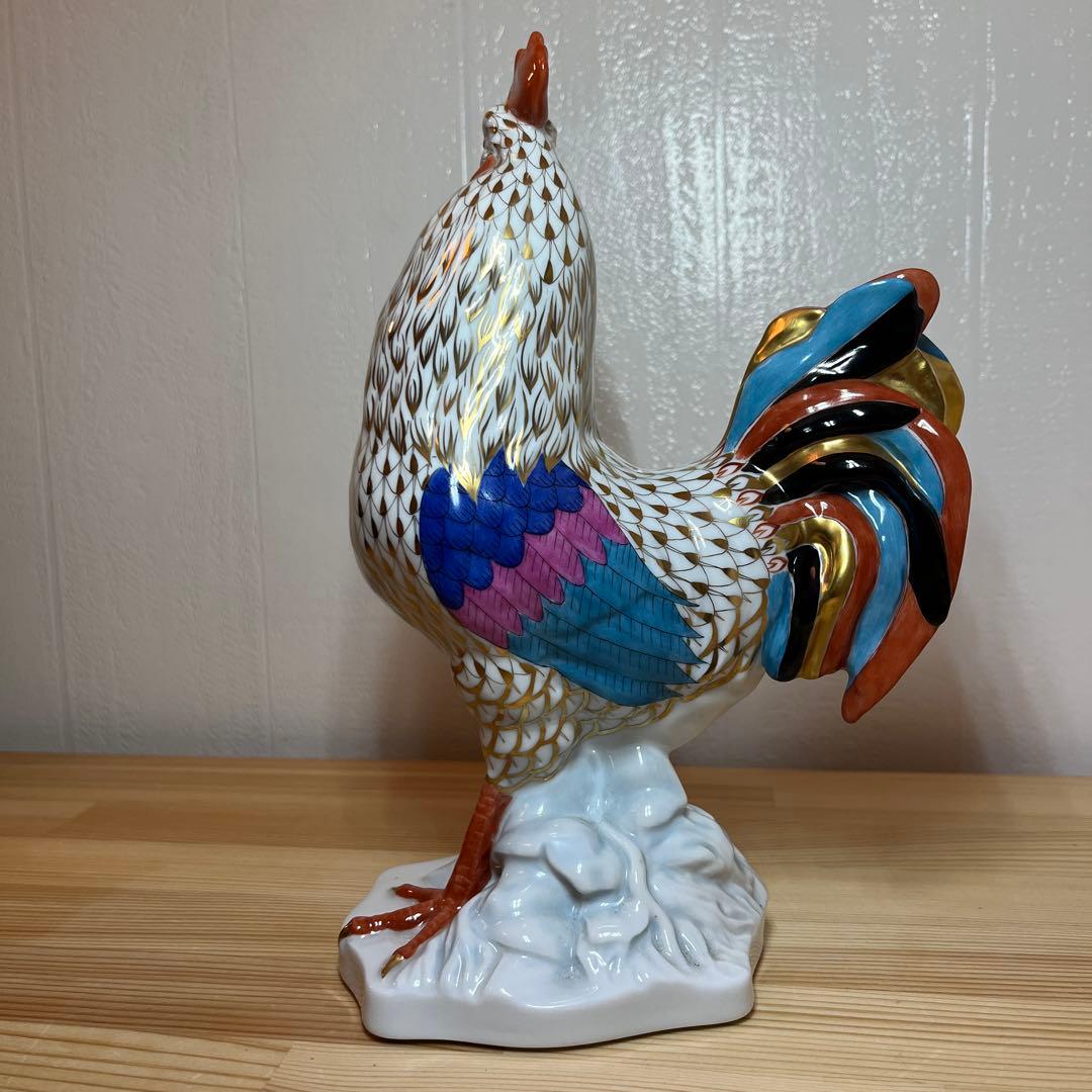 ★お値下げ終了間近★【レア】【絶版作品】【特大】ヘレンド　ニワトリ干支酉　置物