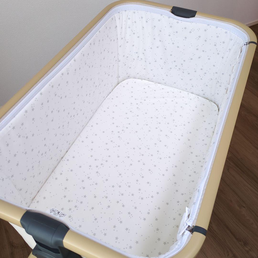 【中古良品】HZDMJ ベビーベッド　カーキ