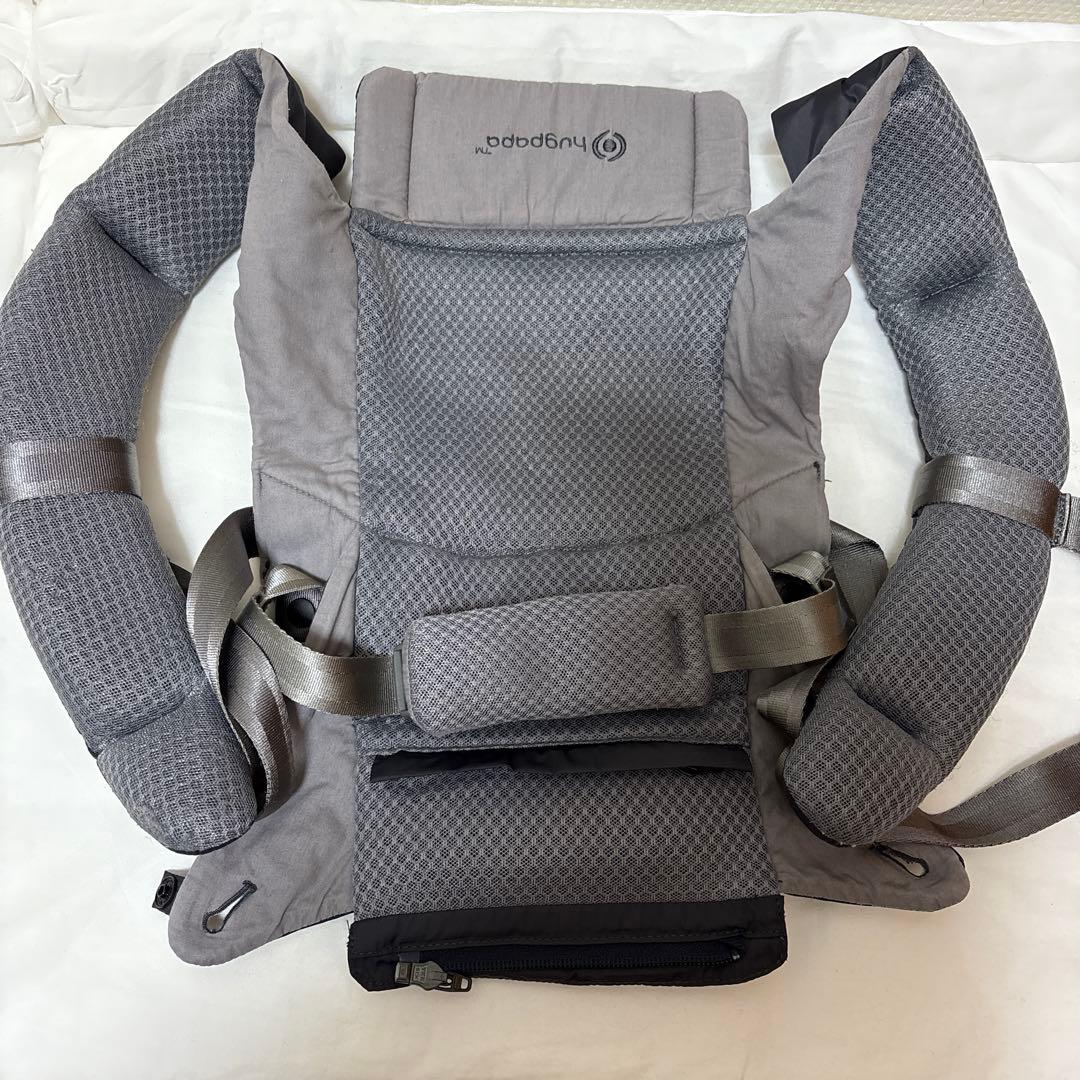 hugapapa 抱っこ紐 グレー 箱付き