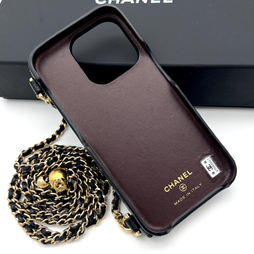 シャネル キャビアスキン マトラッセ iPhone 15 PRO A769