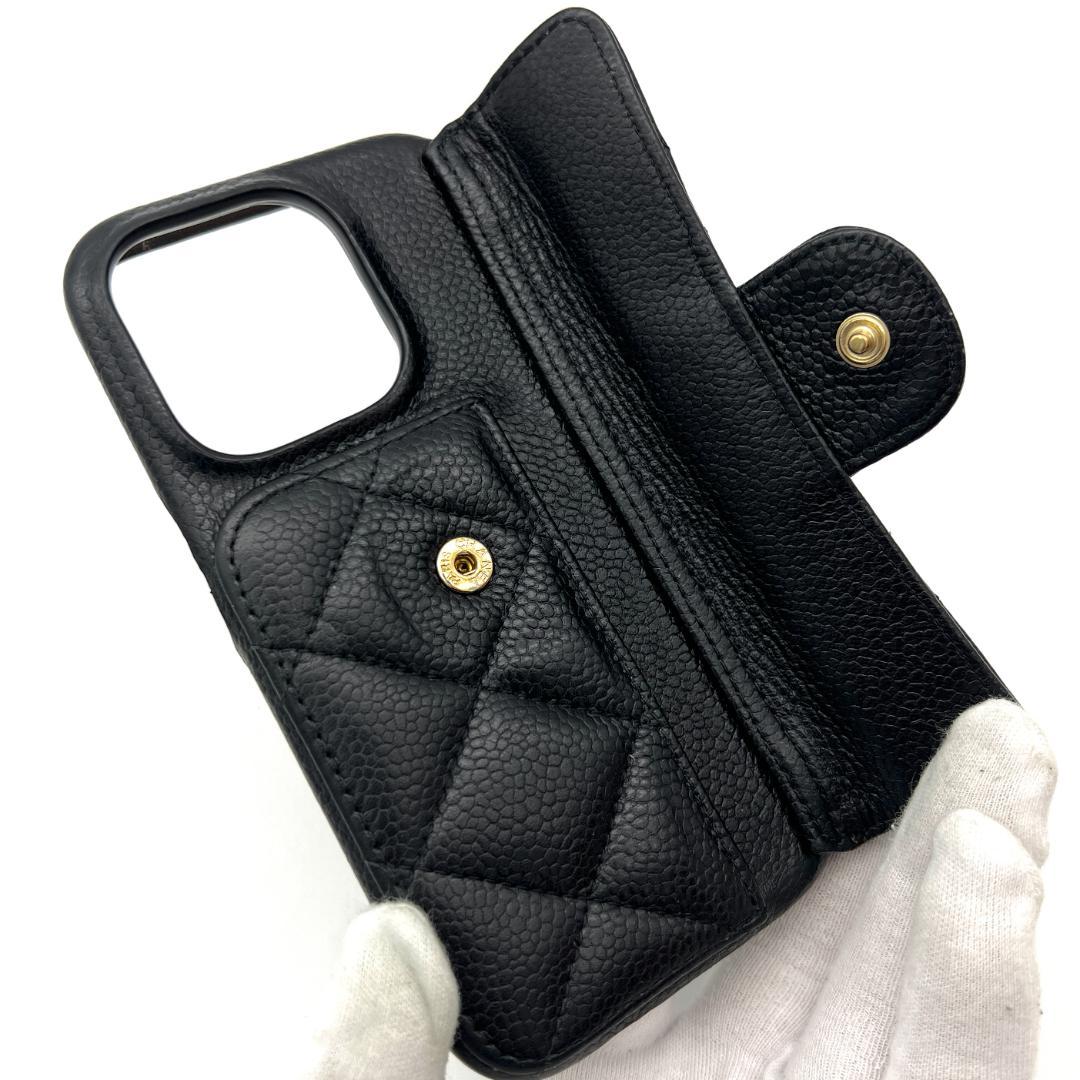 シャネル キャビアスキン マトラッセ iPhone 15 PRO A769