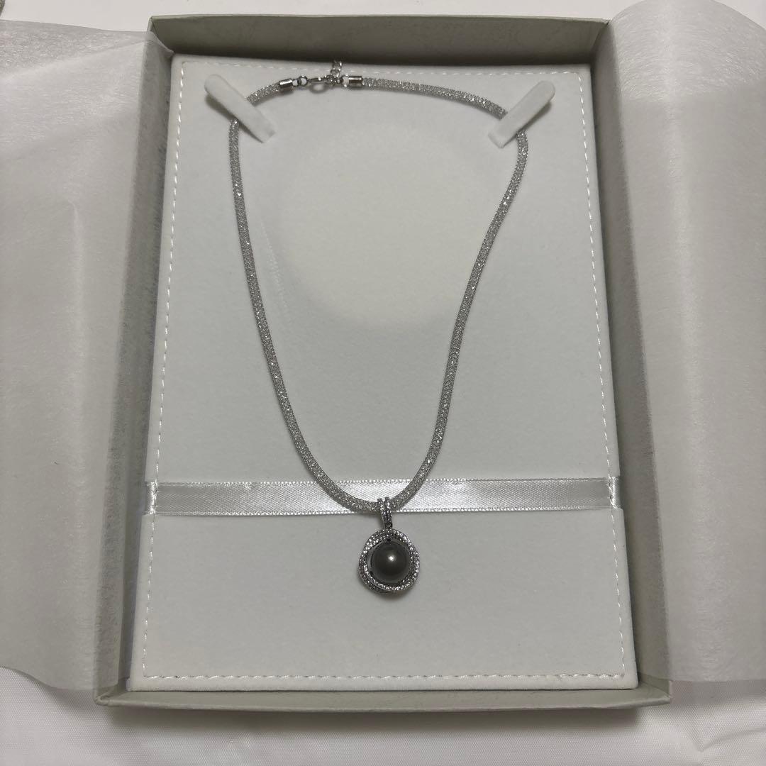 最終価格♡新品♡黒蝶真珠ペンダント⭐︎チェーンもキラキラ⭐︎
