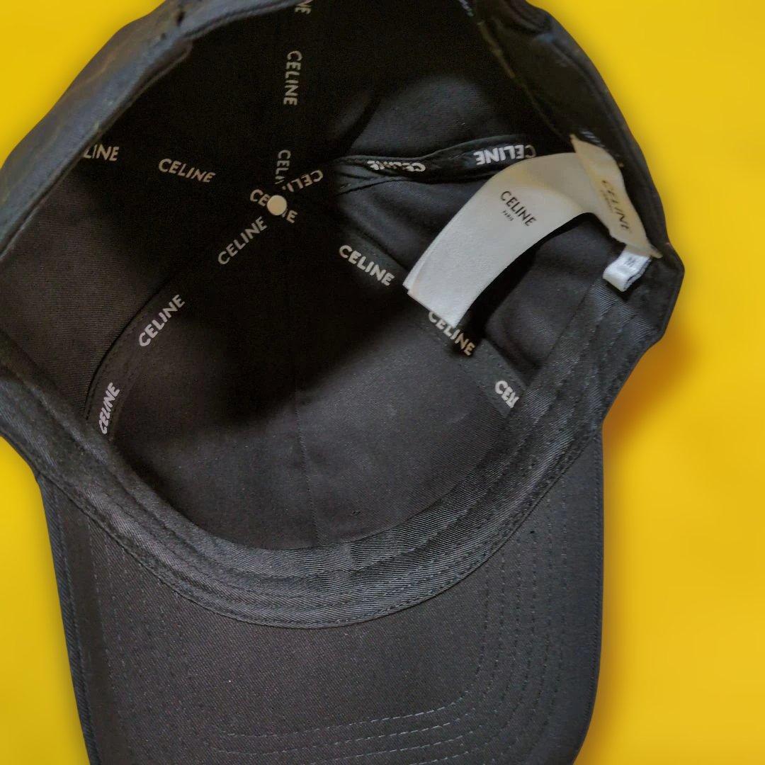 CELINE 刺繍ロゴ ブラックキャップ