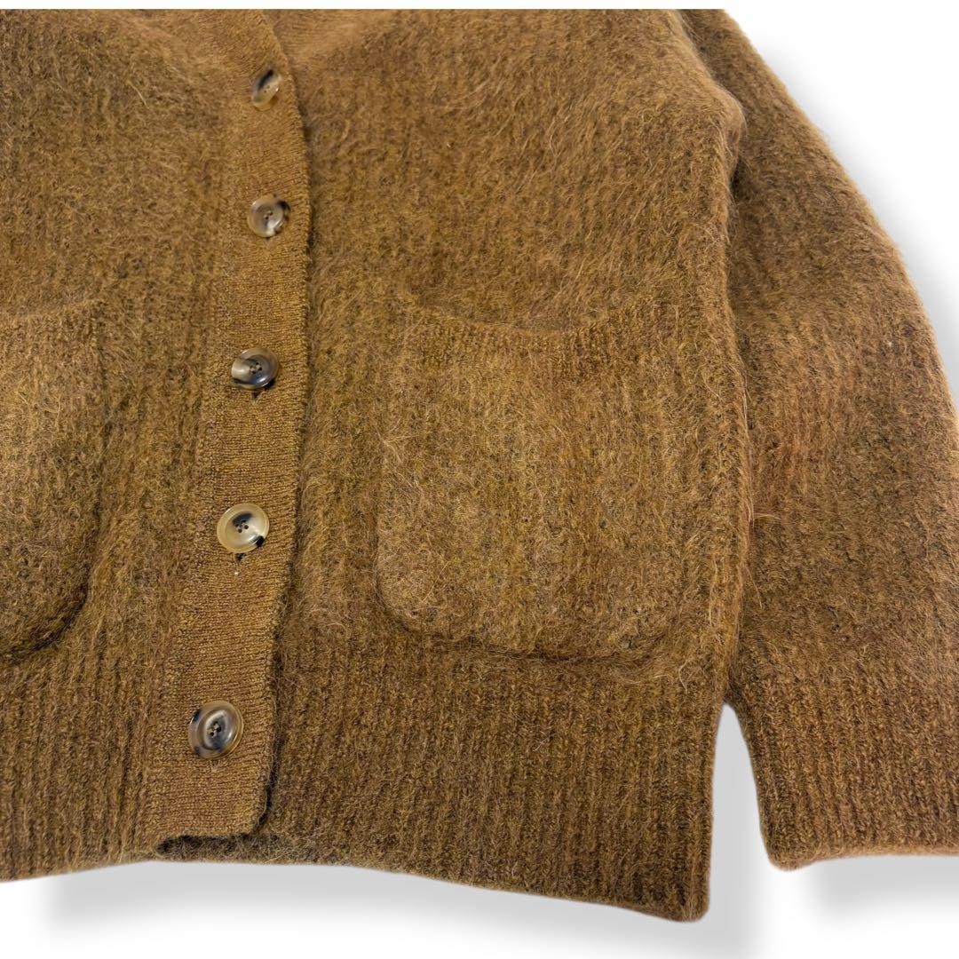 【美品】DEPAREILLE デパリエ アルパカモヘヤカーディガン ブラウン