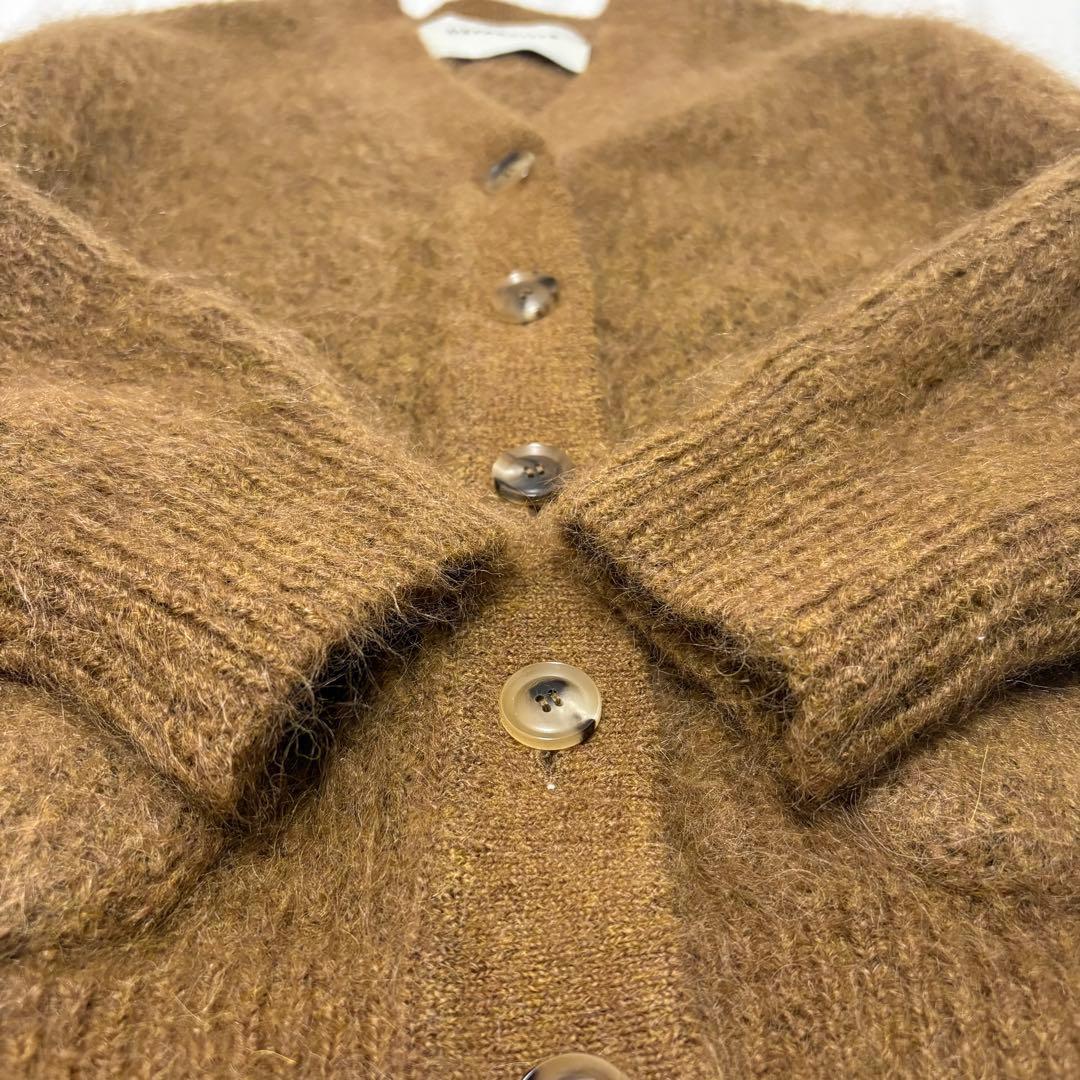 【美品】DEPAREILLE デパリエ アルパカモヘヤカーディガン ブラウン