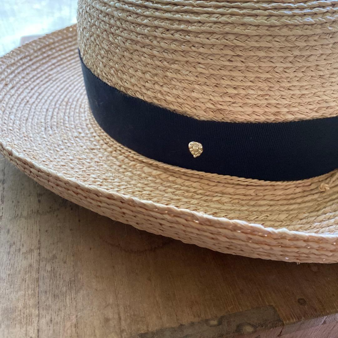 ヘレンカミンスキー　リボン付き　麦わら帽子