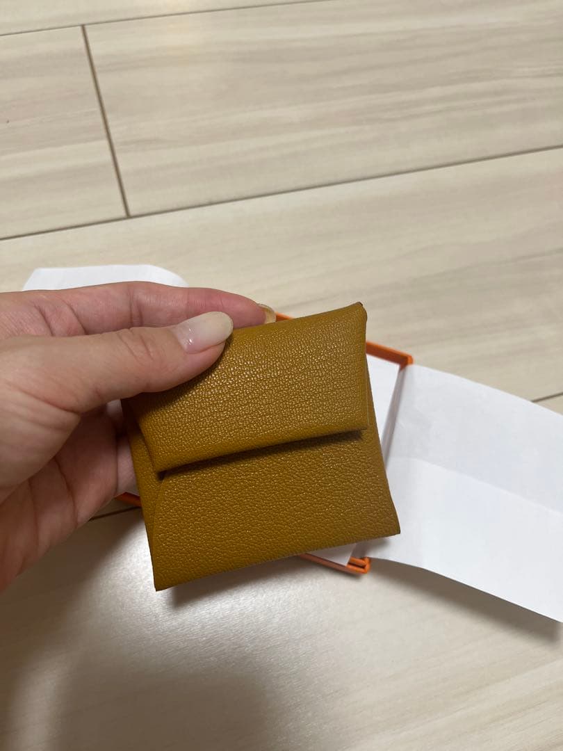 最終値下げ‼️エルメス　バスティア小銭バイカラー　ゴールド