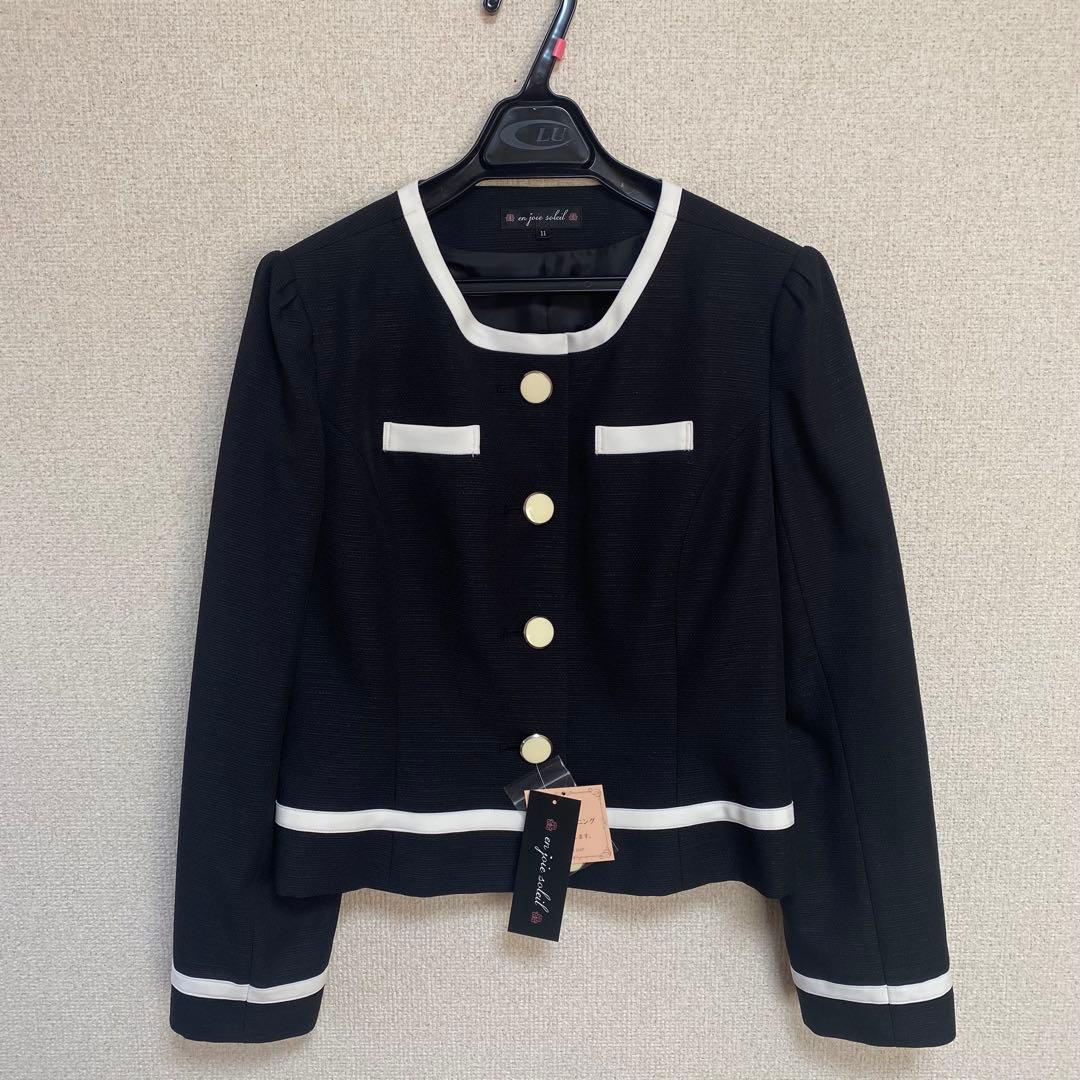 【新品タグ付き】アンジョア 事務服 11号 ジャケット プリーツスカート セット