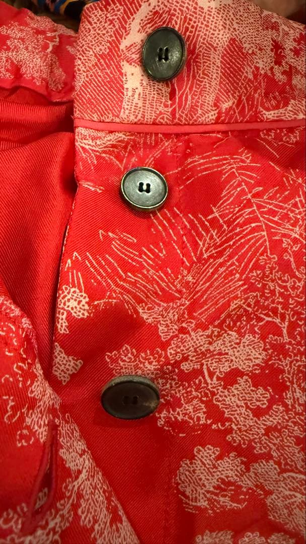 Christian Dior 赤トワルドジュイショートパンツサイズ36シルク