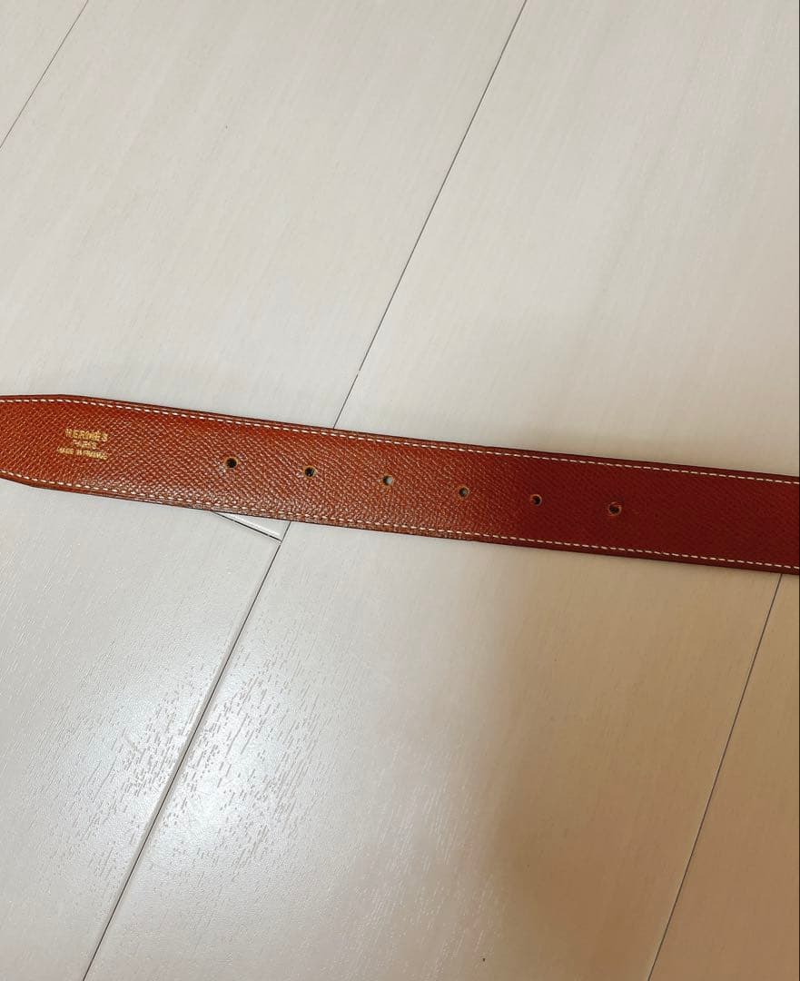 鑑定済み♡ 中古　HERMES リバーシブル　コンスタンス　レザーベルト 72