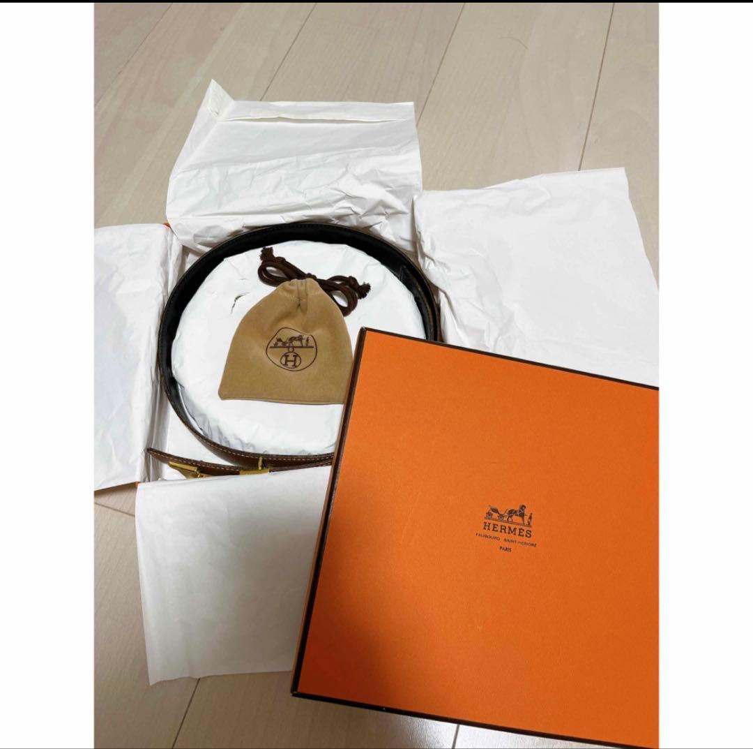 鑑定済み♡ 中古　HERMES リバーシブル　コンスタンス　レザーベルト 72