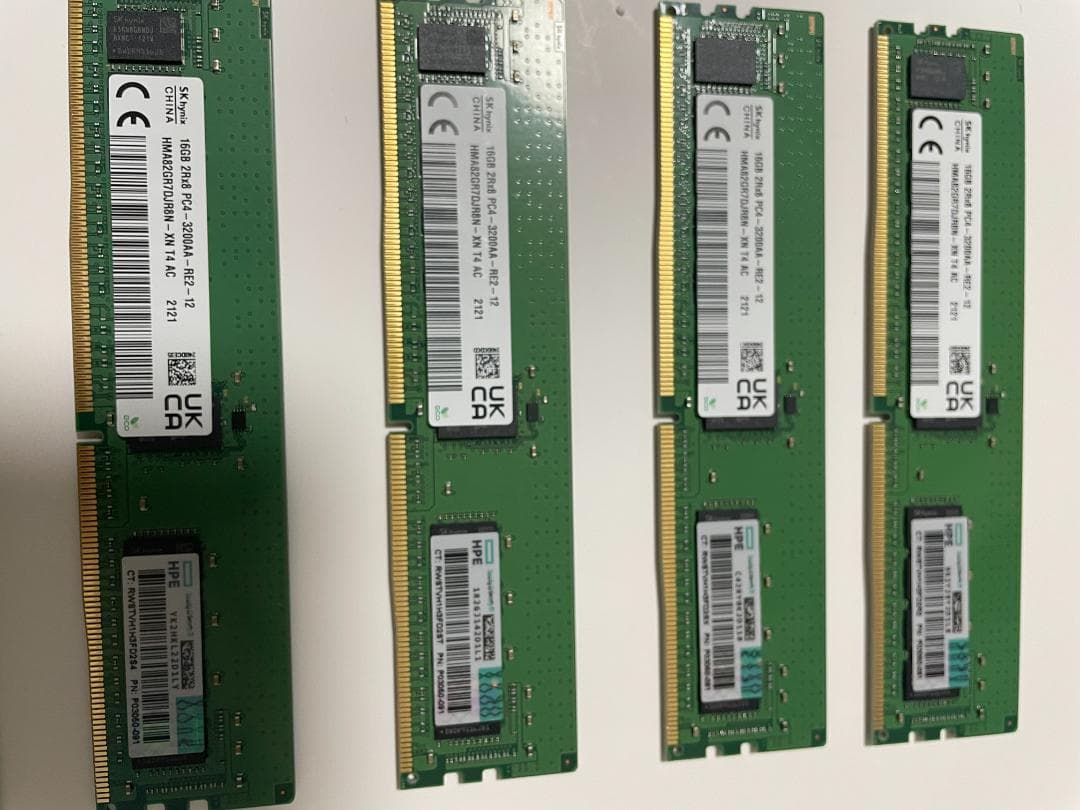 96GB Hynix 16GB ECC6枚 PC4-3200AA-RE2-12