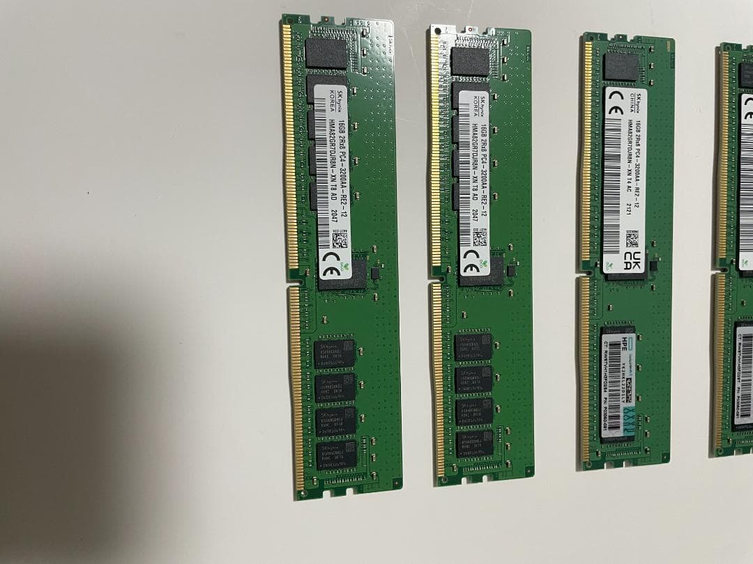 96GB Hynix 16GB ECC6枚 PC4-3200AA-RE2-12