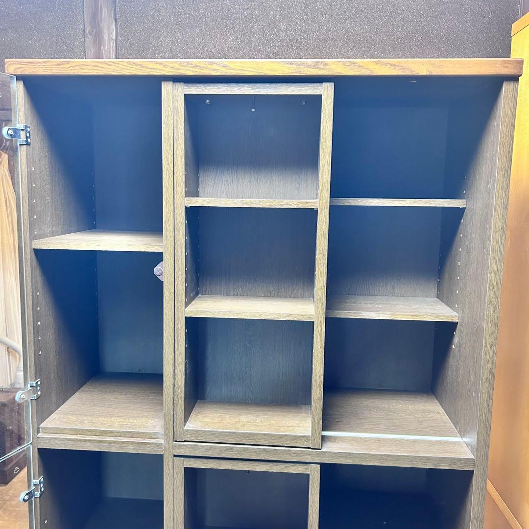 BOOKMAN ブックマン 本棚 ガラス扉付 約600冊収納 丸伸 収納家具