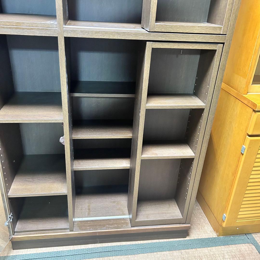 BOOKMAN ブックマン 本棚 ガラス扉付 約600冊収納 丸伸 収納家具