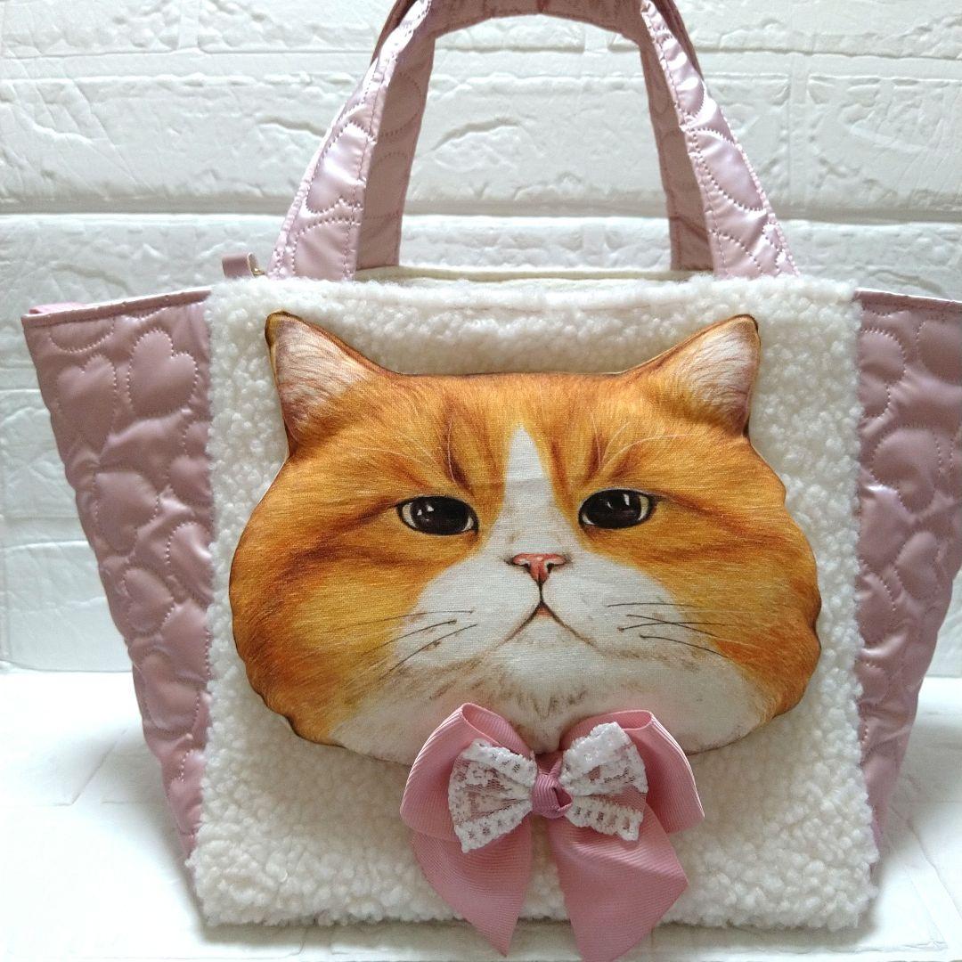 ね*ふ様 コヤンイサムチョン☆スクエアトートバッグ　もこもこボア＆メタルハート