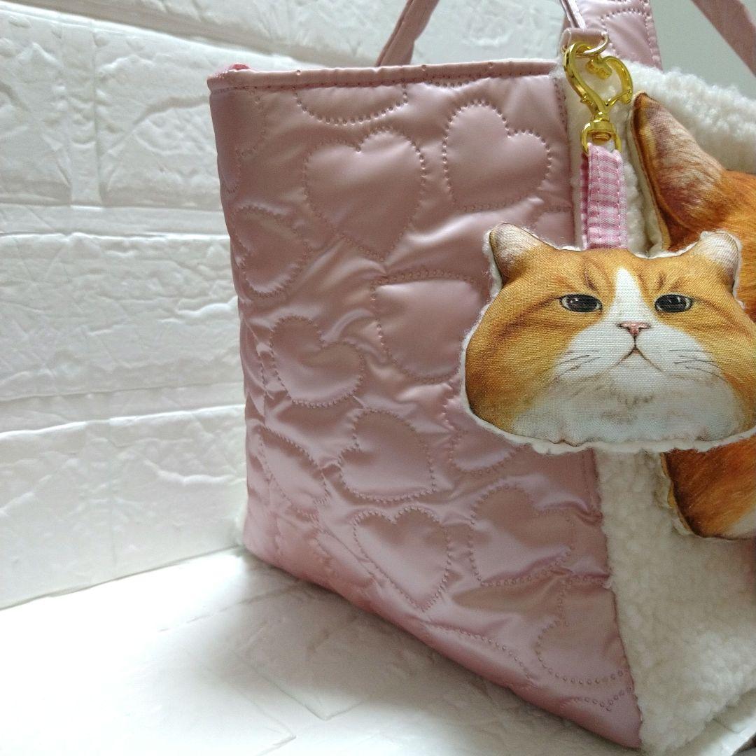 ね*ふ様 コヤンイサムチョン☆スクエアトートバッグ　もこもこボア＆メタルハート