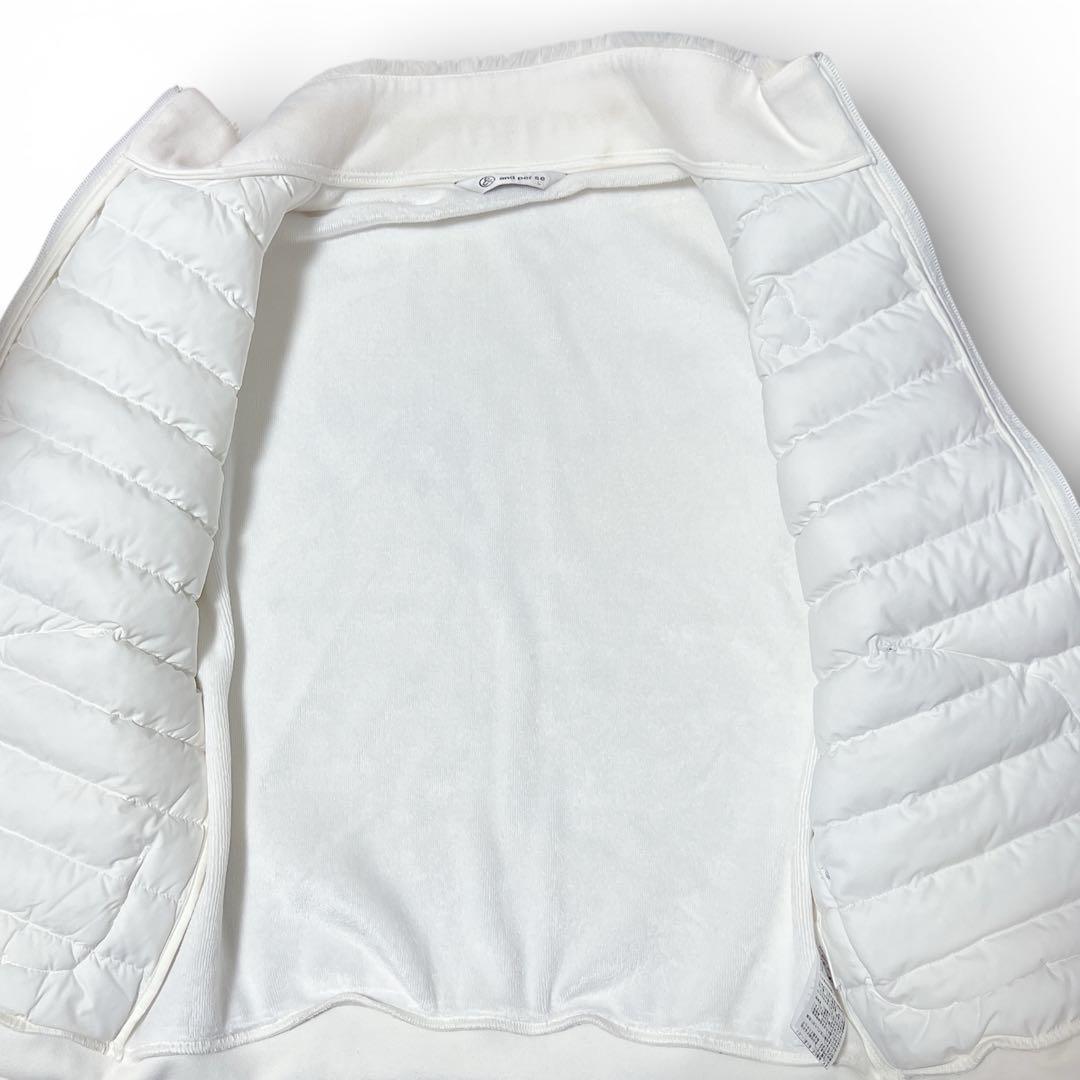 【美品】and per se 中綿切替ブルゾン L 白 防寒 ゴルフ 現行