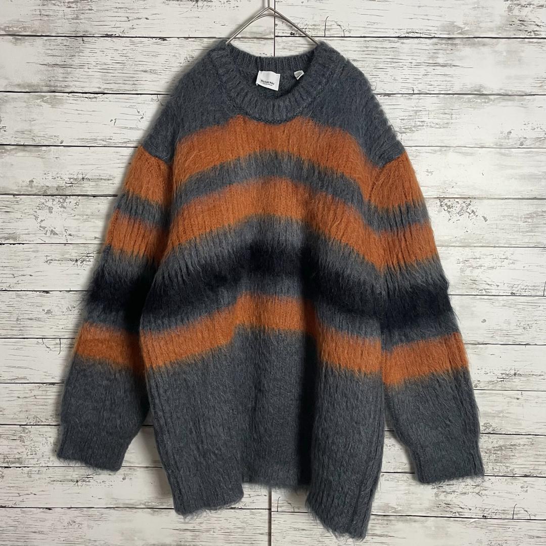 【即完売注意】 バーバリーロンドン モヘア パネルボーダー ニット セーター
