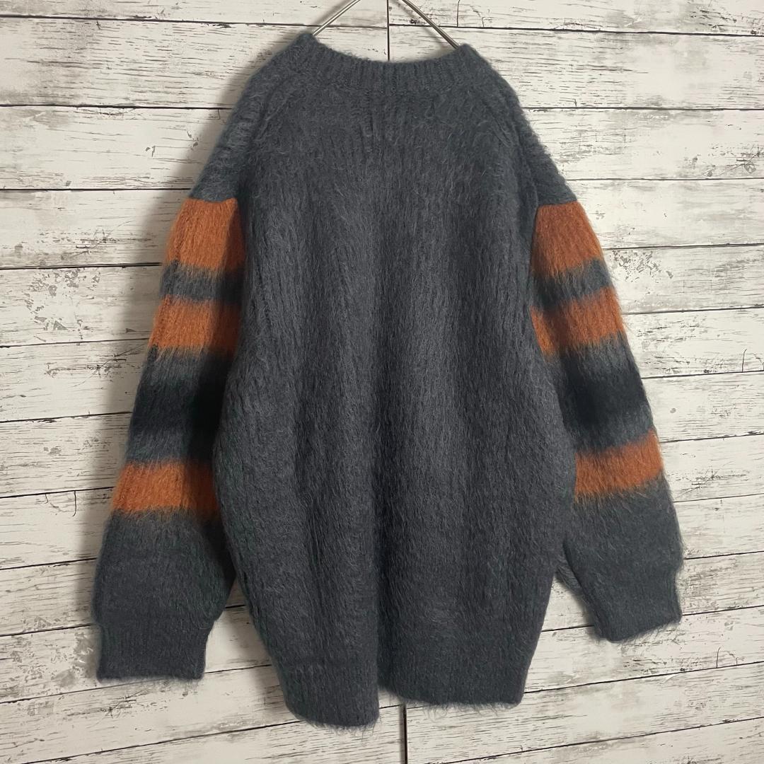 【即完売注意】 バーバリーロンドン モヘア パネルボーダー ニット セーター