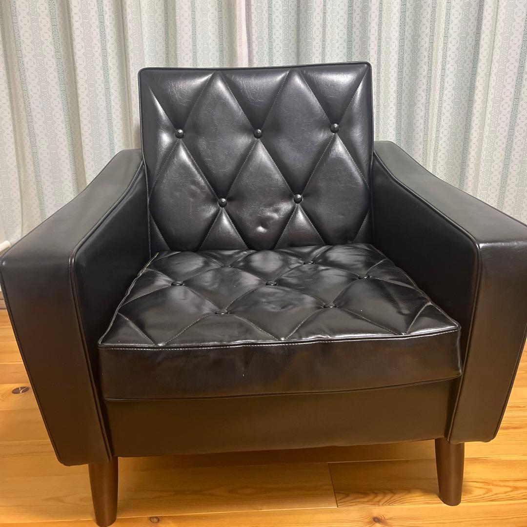 カリモク60　ロビーチェアワンシーター　ブラック