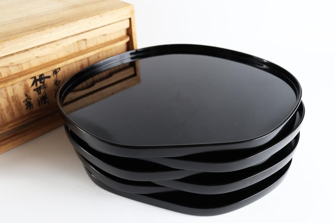 輪島塗 梅形膳 六客 盆 懐石盆 会席盆