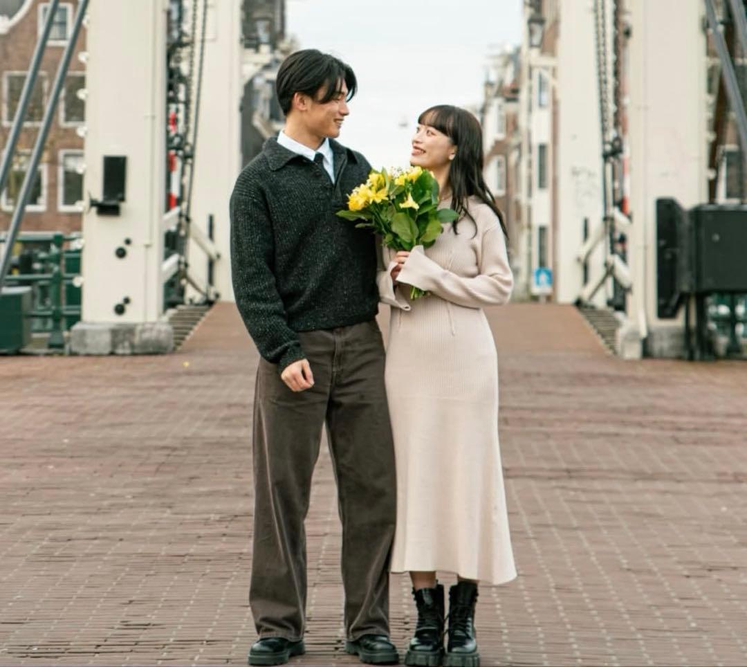 pinue アウトダーツニットワンピース