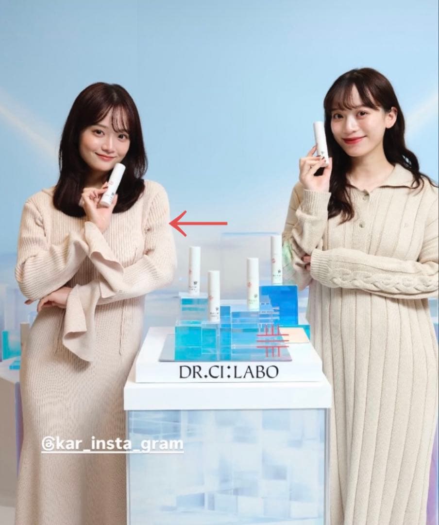 pinue アウトダーツニットワンピース