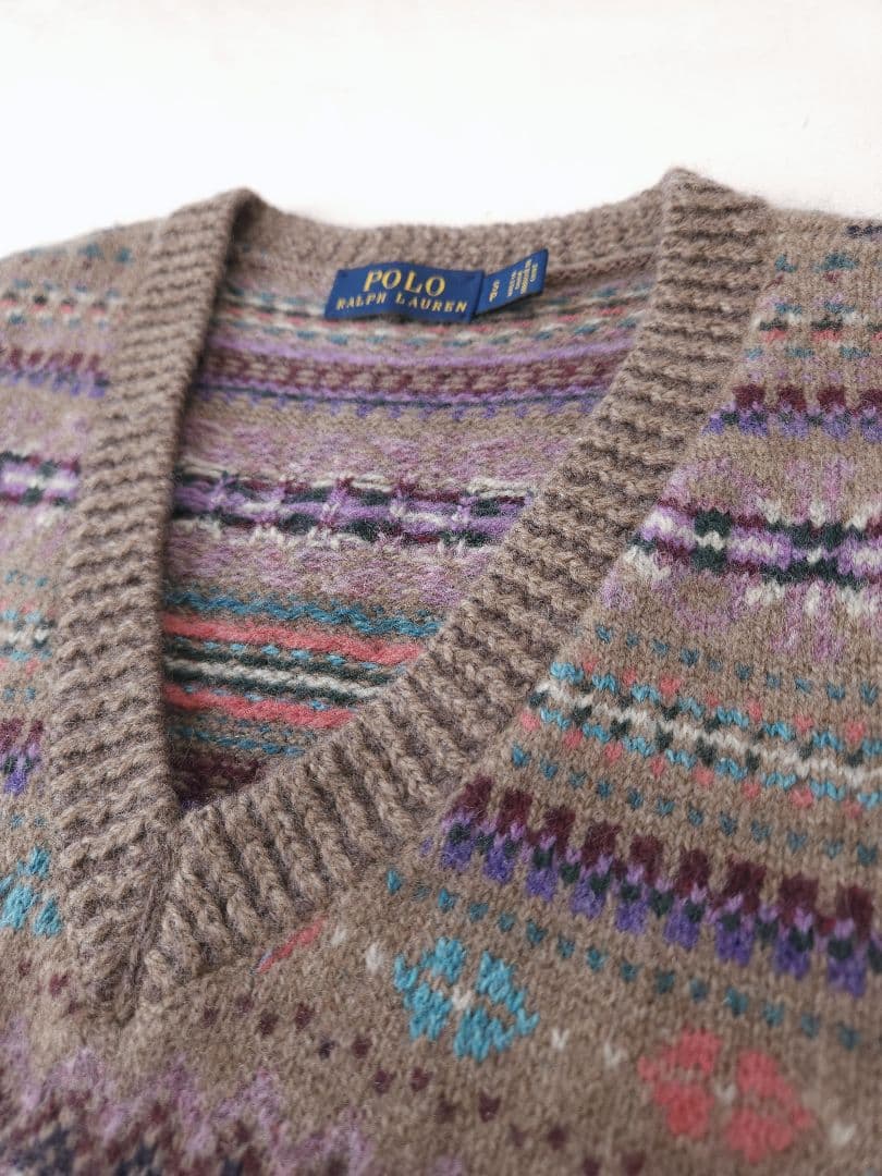◇さらり☺︎様◇ポロラルフローレン　良品　ニットベスト　フェアアイル柄