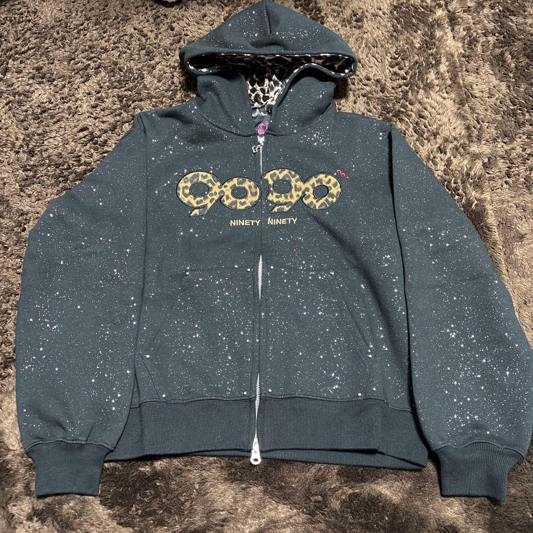 9090 パーカー　平成　ヒョウ柄