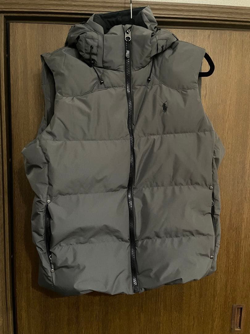 Polo Ralph Laurenフード付きダウンベストグレー※お値下げしました